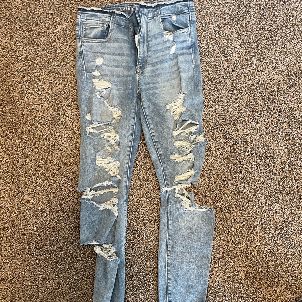 American Eagle distressed skinny jeans